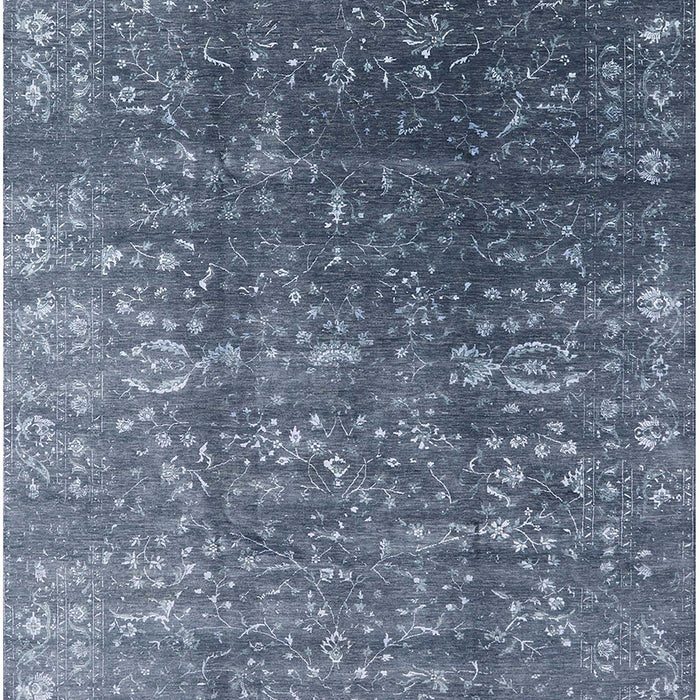 Mid-Century Modern Light Purple Blue Oriental Rug, urb1385