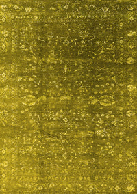 Oriental Yellow Industrial Rug, urb1385yw