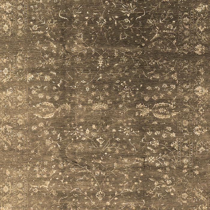 Machine Washable Oriental Brown Industrial Rug, wshurb1385brn