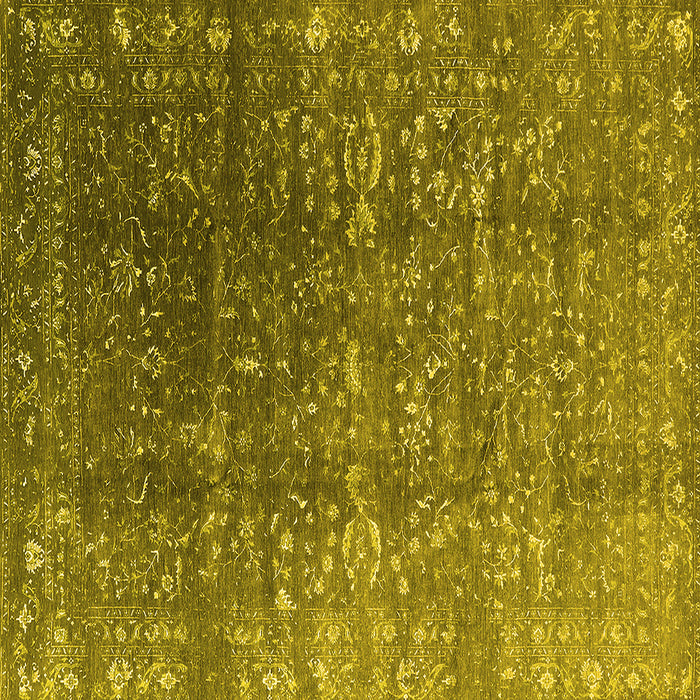 Square Oriental Yellow Industrial Rug, urb1385yw