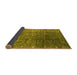 Sideview of Oriental Yellow Industrial Rug, urb1385yw