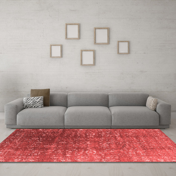Industrial Red Washable Rugs