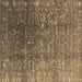 Square Oriental Brown Industrial Rug, urb1385brn