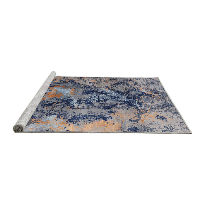 Sideview of Machine Washable Industrial Modern Dark Gray Rug, wshurb1386