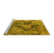 Sideview of Machine Washable Oriental Yellow Industrial Rug, wshurb1386yw