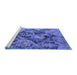 Sideview of Machine Washable Oriental Blue Industrial Rug, wshurb1386blu