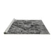 Sideview of Machine Washable Oriental Gray Industrial Rug, wshurb1386gry