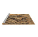 Sideview of Machine Washable Oriental Brown Industrial Rug, wshurb1386brn