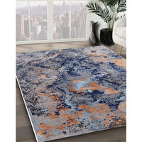 Mid-Century Modern Dark Gray Oriental Rug, urb1386