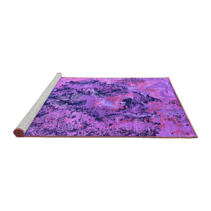 Sideview of Machine Washable Oriental Purple Industrial Area Rugs, wshurb1386pur
