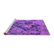 Sideview of Machine Washable Oriental Purple Industrial Area Rugs, wshurb1386pur