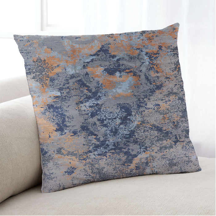 Lifestyle Image of Mid-Century Modern Urban Square Dark Gray Throw Pillow, 18 inch by 18 inch, pwurb1386