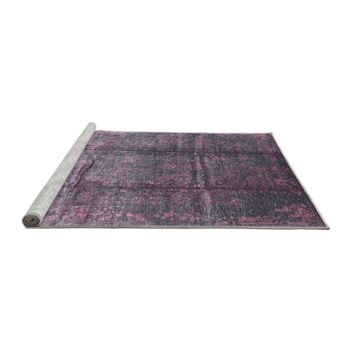 Sideview of Machine Washable Industrial Modern Viola Purple Rug, wshurb1387