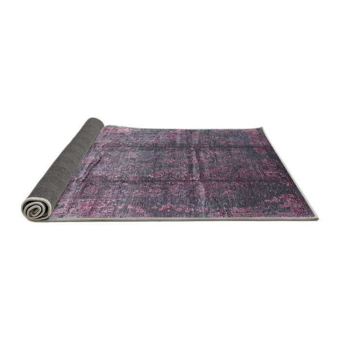 Sideview of Mid-Century Modern Purple Oriental Rug, urb1387