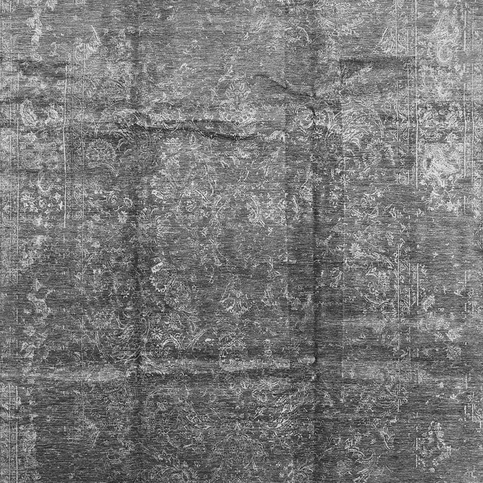 Machine Washable Oriental Gray Industrial Rug, wshurb1387gry