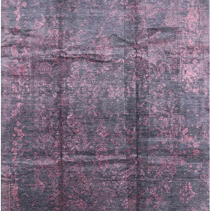 Machine Washable Industrial Modern Viola Purple Rug, wshurb1387