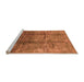 Sideview of Machine Washable Oriental Orange Industrial Area Rugs, wshurb1387org