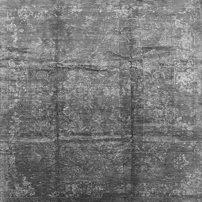 Square Oriental Gray Industrial Rug, urb1387gry
