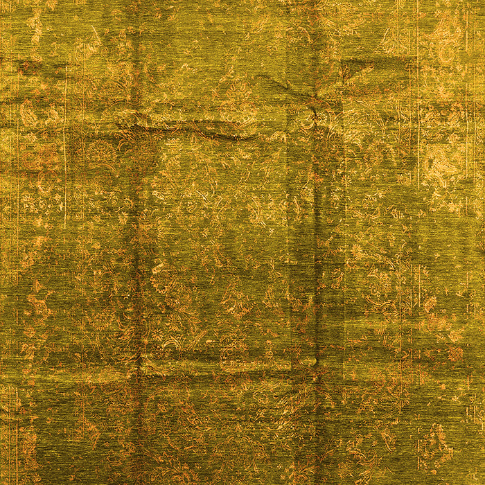 Oriental Yellow Industrial Rug, urb1387yw