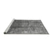 Sideview of Machine Washable Oriental Gray Industrial Rug, wshurb1387gry