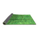 Sideview of Oriental Green Industrial Rug, urb1387grn