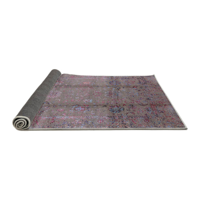 Sideview of Mid-Century Modern Mauve Taupe Purple Oriental Rug, urb1388