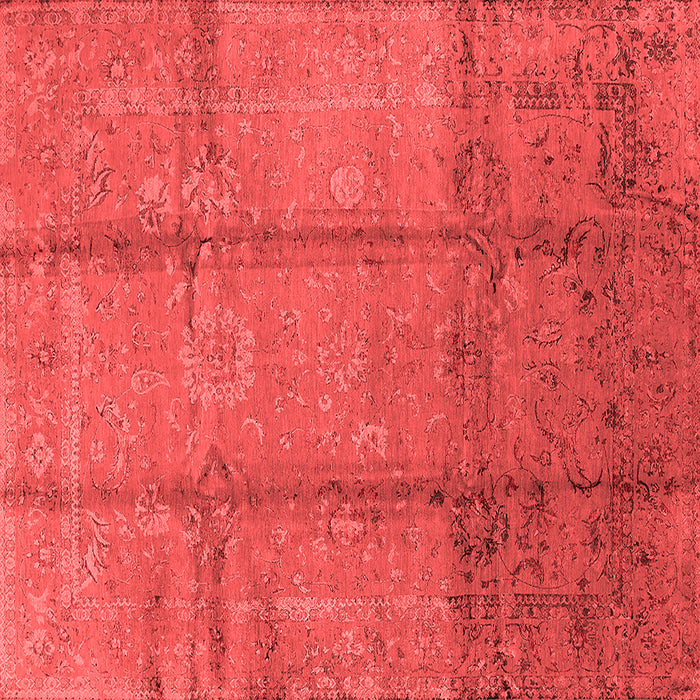 Machine Washable Oriental Red Industrial Rug, wshurb1388red