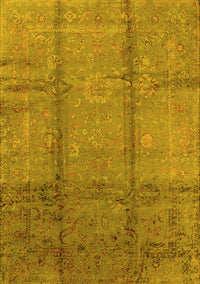 Oriental Yellow Industrial Rug, urb1388yw