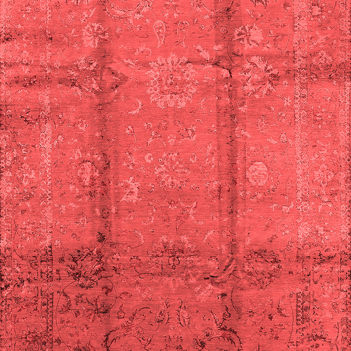 Machine Washable Oriental Red Industrial Rug, wshurb1388red