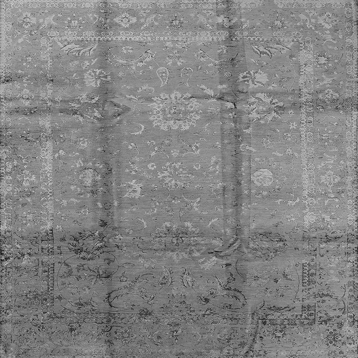 Square Oriental Gray Industrial Rug, urb1388gry