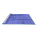 Sideview of Machine Washable Oriental Blue Industrial Rug, wshurb1388blu