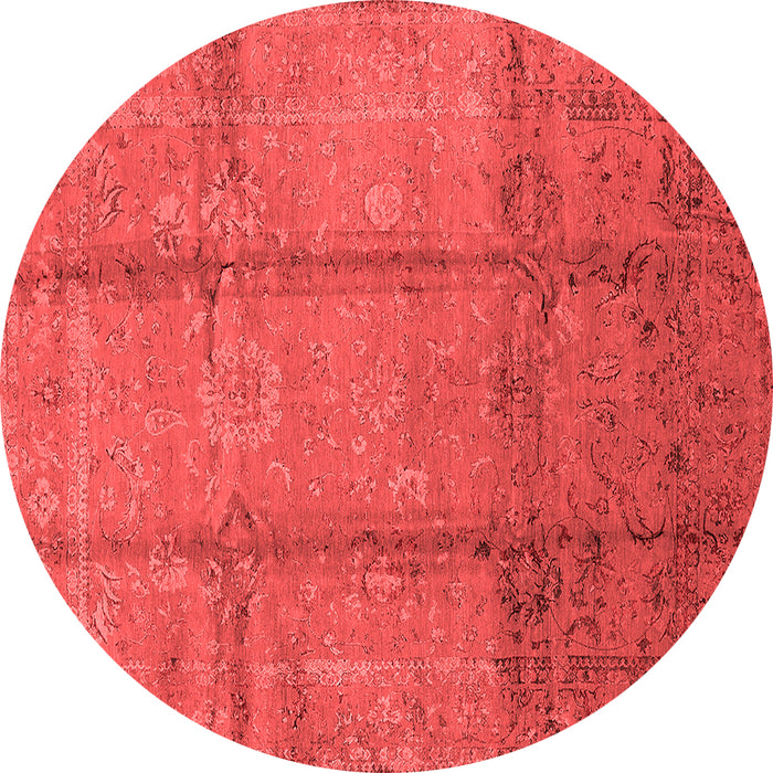 Machine Washable Oriental Red Industrial Rug, wshurb1388red