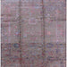 Square Mid-Century Modern Mauve Taupe Purple Oriental Rug, urb1388