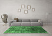 Machine Washable Persian Emerald Green Bohemian Area Rugs in a Living Room,, wshurb1389emgrn