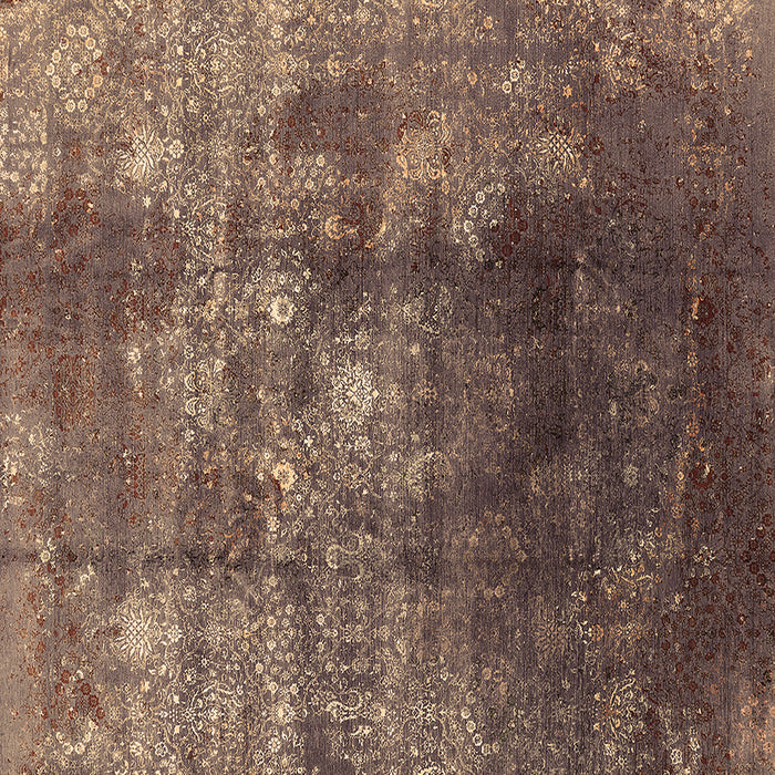 Square Machine Washable Persian Brown Bohemian Rug, wshurb1389brn