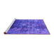 Sideview of Machine Washable Persian Purple Bohemian Area Rugs, wshurb1389pur