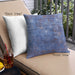 Front View of Mid-Century Modern Urban Square Blue Throw Pillow, 18 inch by 18 inch, pwurb1389