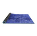 Sideview of Persian Blue Bohemian Rug, urb1389blu