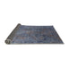 Sideview of Mid-Century Modern Purple Navy Blue Oriental Rug, urb1390