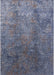 Mid-Century Modern Purple Navy Blue Oriental Rug, urb1390