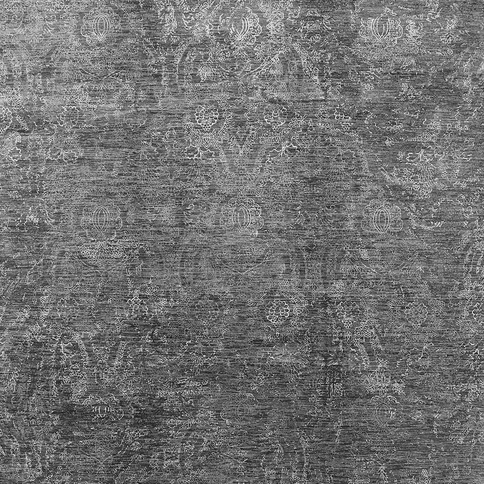 Machine Washable Oriental Gray Industrial Rug, wshurb1390gry