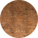 Round Oriental Orange Industrial Rug, urb1390org