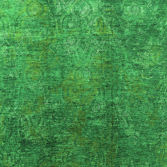 Machine Washable Oriental Green Industrial Area Rugs, wshurb1390grn