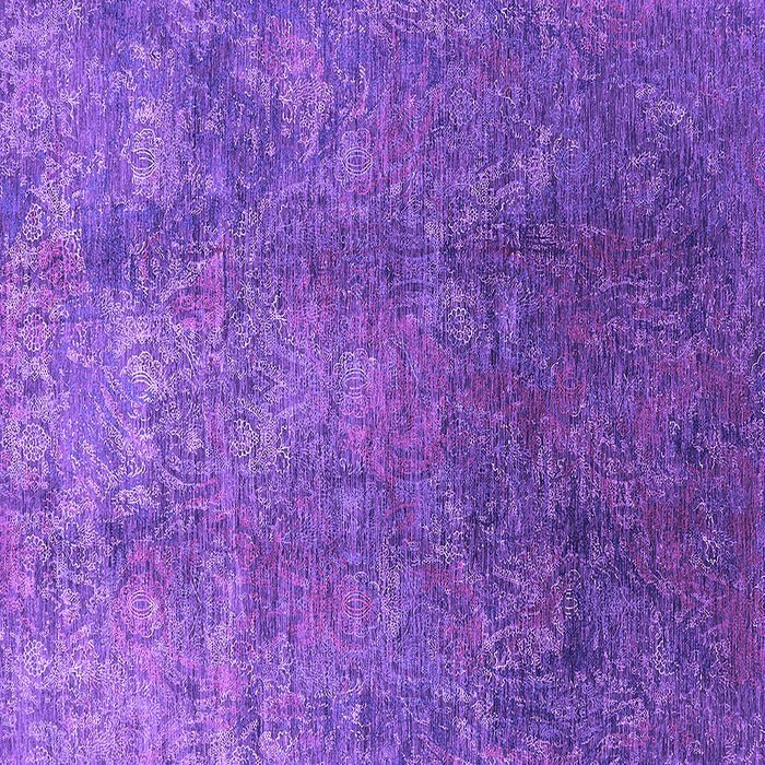 Square Machine Washable Oriental Purple Industrial Area Rugs, wshurb1390pur