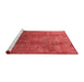 Industrial Red Washable Rugs