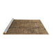 Sideview of Machine Washable Oriental Brown Industrial Rug, wshurb1390brn