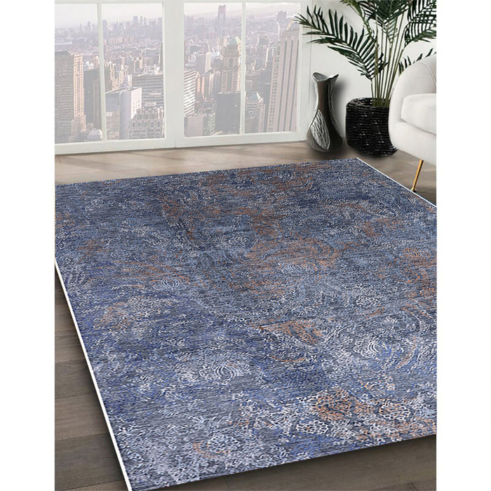 Machine Washable Industrial Modern Purple Navy Blue Rug in a Family Room, wshurb1390