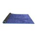 Sideview of Oriental Blue Industrial Rug, urb1390blu