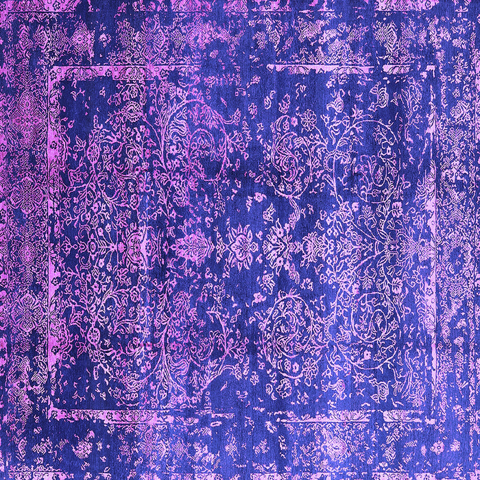 Square Machine Washable Oriental Purple Industrial Area Rugs, wshurb1391pur