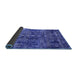 Sideview of Oriental Blue Industrial Rug, urb1391blu